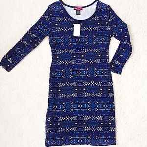 Aztec Tribal Pattern Fitted Dress